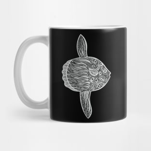 Mola or Ocean Sunfish - hand drawn sea fish design Mug